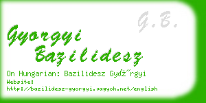 gyorgyi bazilidesz business card